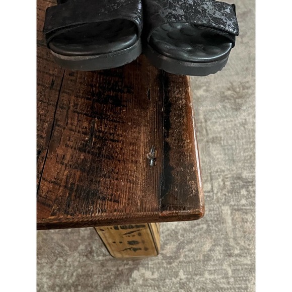 Walking Cradle Huntley Sandals Black Metallic Drops Leather Nubuck, Size… - Picture 14 of 16